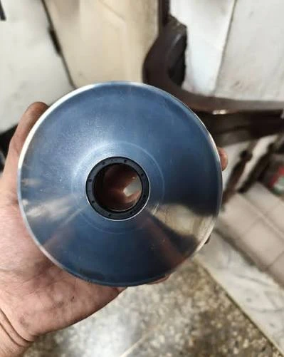 降低皮帶熱耗損，改裝普利盤精密 CNC 車削盤面與橡膠皮帶動靜摩擦力咬合解析圖