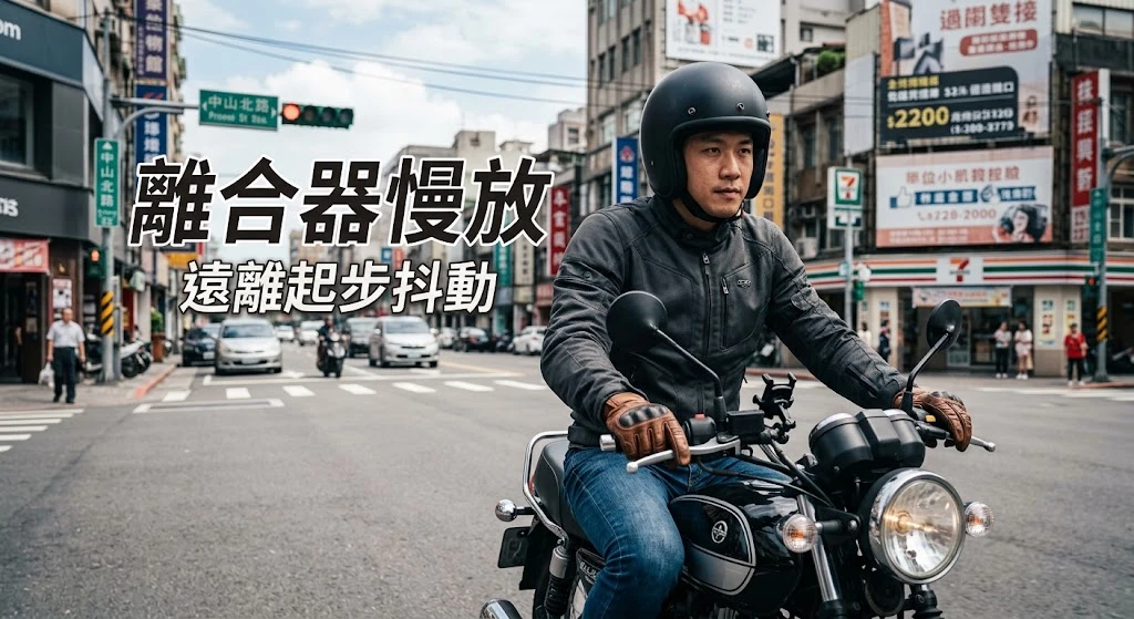 汽車手排變速箱與離合器半聯動(Half-clutch)動力接合物理原理解析圖