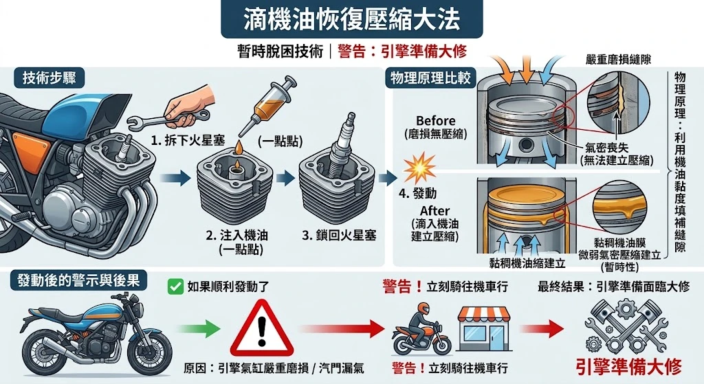 火星塞孔滴機油自救大法