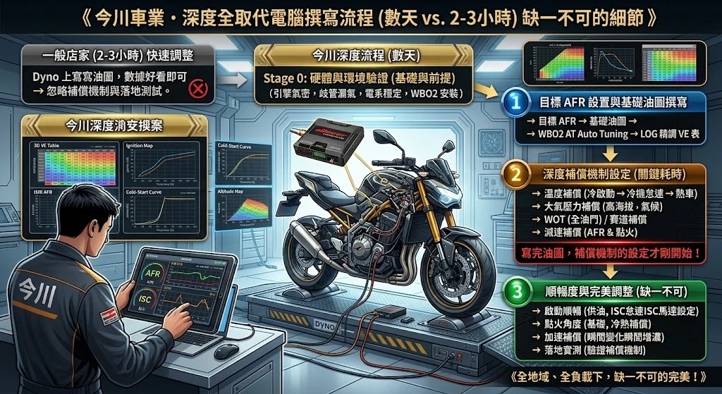 改裝車冷車怠速補償設定實況