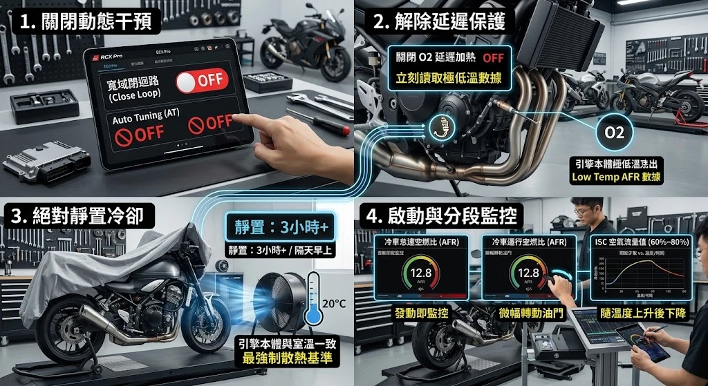 改裝引擎絕對冷機測試與溫度監控
