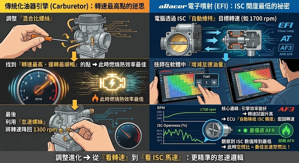 透過 ISC 馬達數據反推怠速空燃比