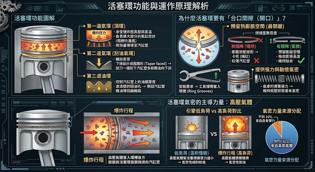活塞環構造與合口間隙