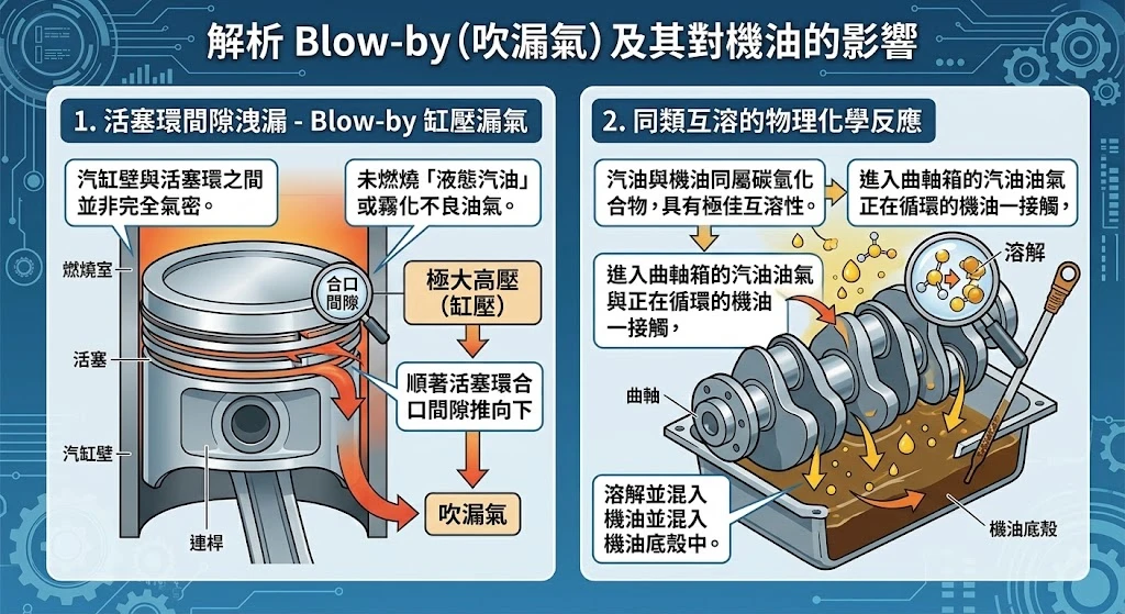 燃油稀釋 機油乳化 吹漏氣