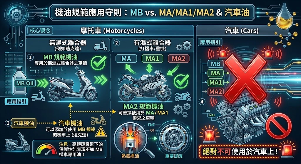 汽車機油 機車機油 混用化學衝突