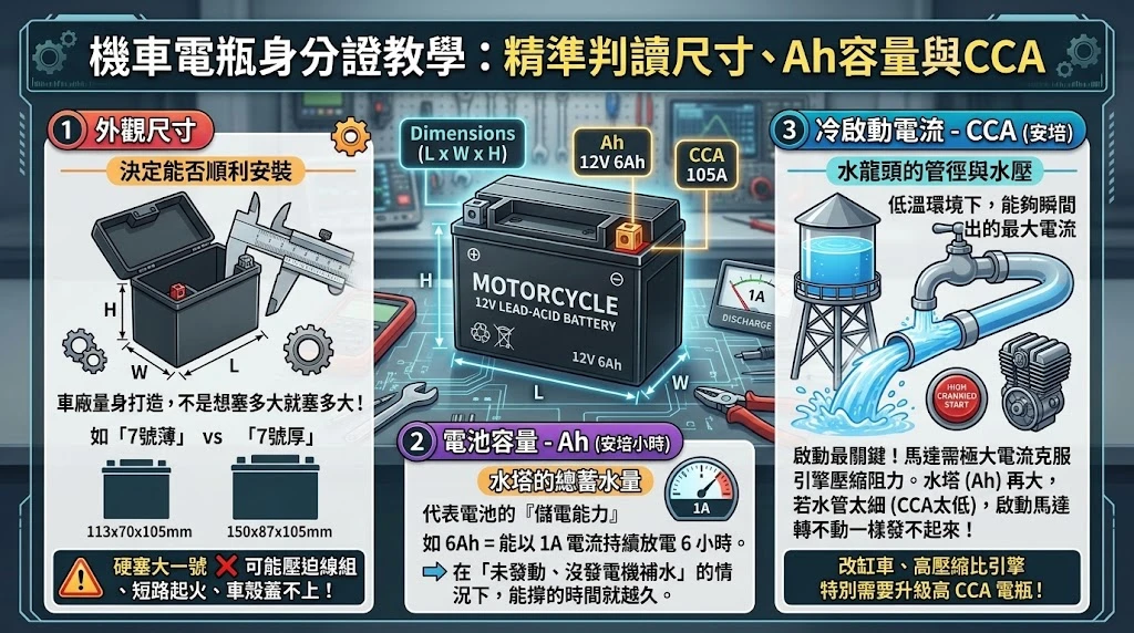 電池實體尺寸與 CCA 參數解析