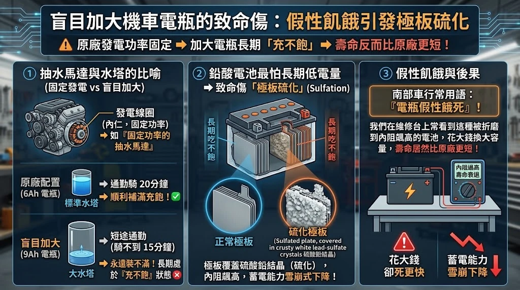 鉛酸電瓶極板硫化反應示意圖