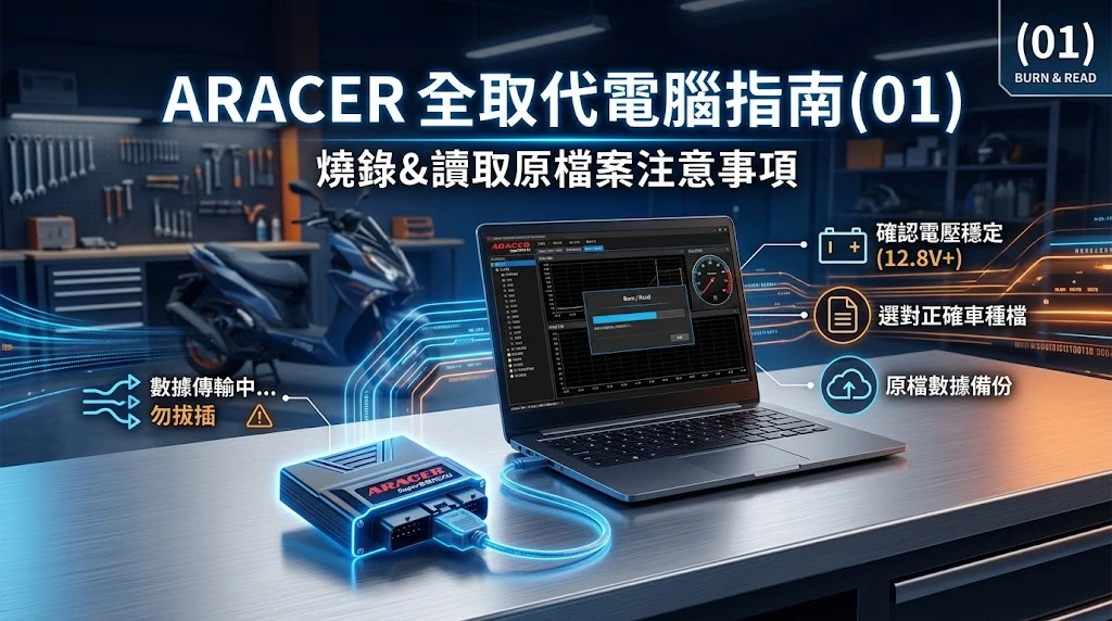 《(01)ARACER電腦撰寫流程-QB雲端燒錄&讀取原ECU檔案內中檔案說明》