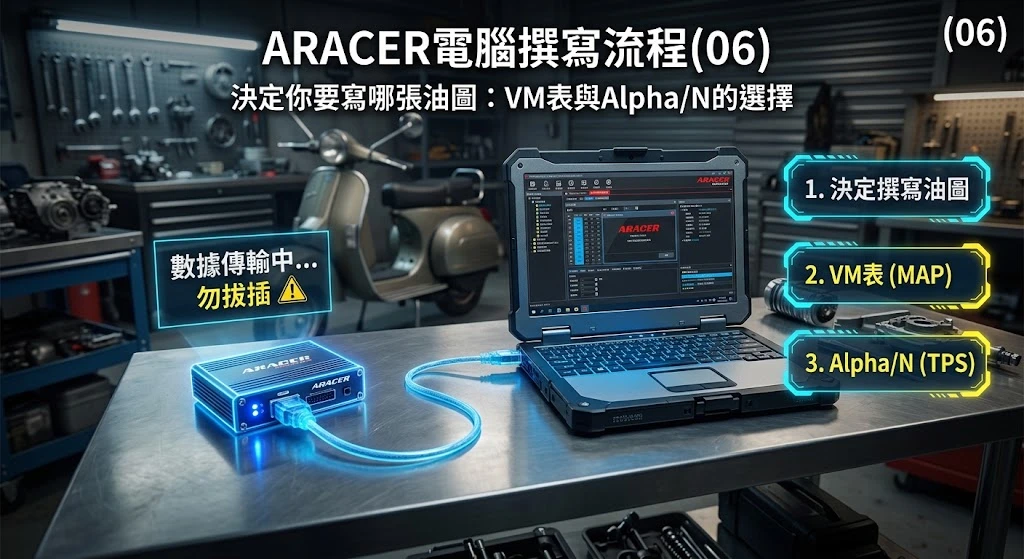 《(06)ARACER電腦撰寫流程-決定你要寫哪張油圖》 VM表&Alpha/N的選擇