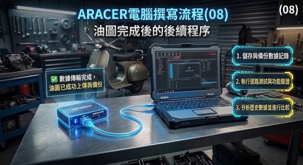 《(08)ARACER電腦撰寫流程-油圖完成後的後續程序》