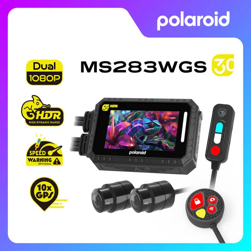 Polaroid 寶麗萊 MS 283 WGS 小蜂鷹 機車 行車記錄器