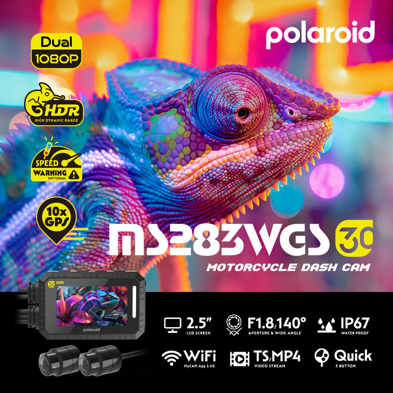 Polaroid 寶麗萊 MS 283 WGS 小蜂鷹 機車 行車記錄器