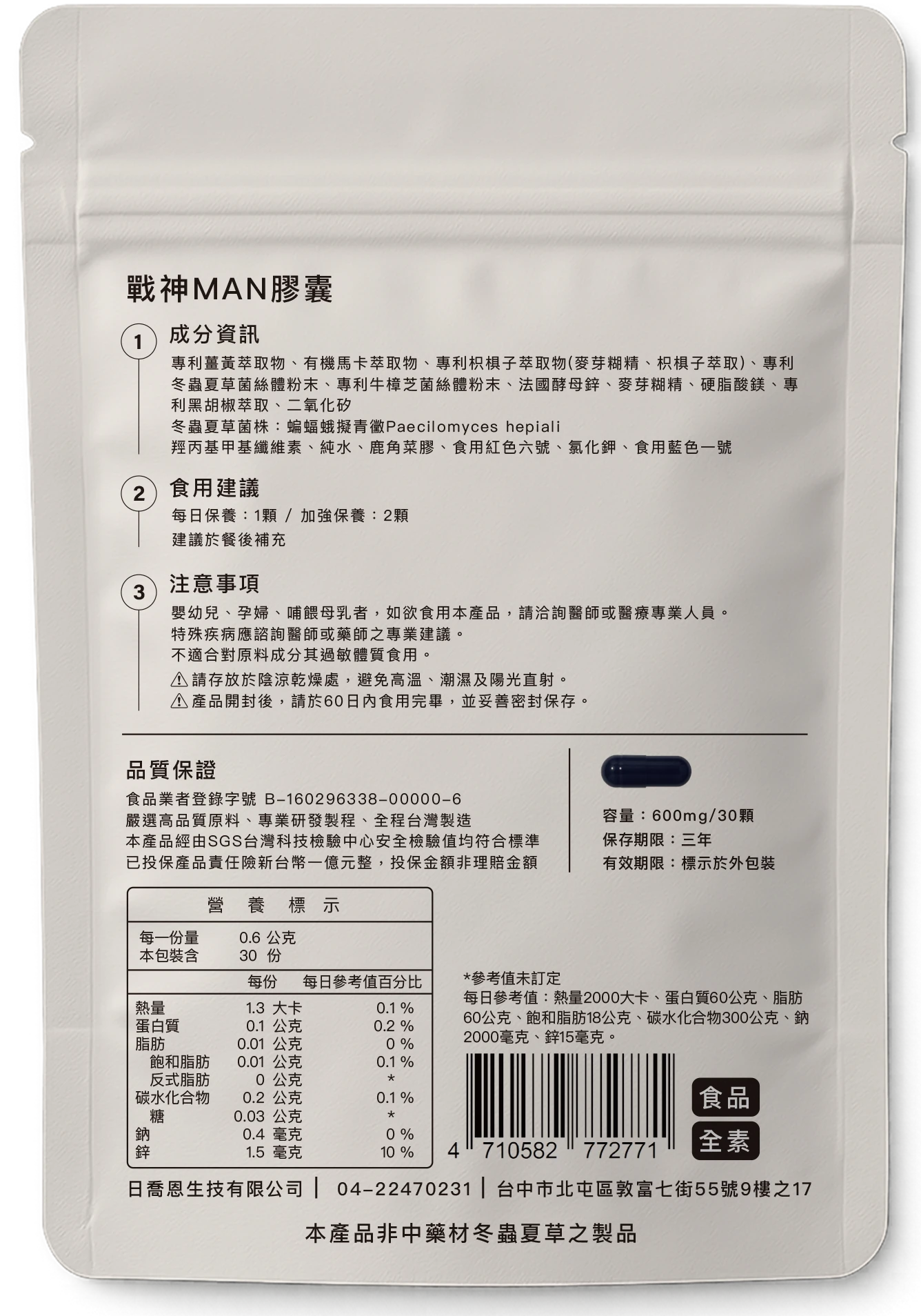 戰神MAN膠囊