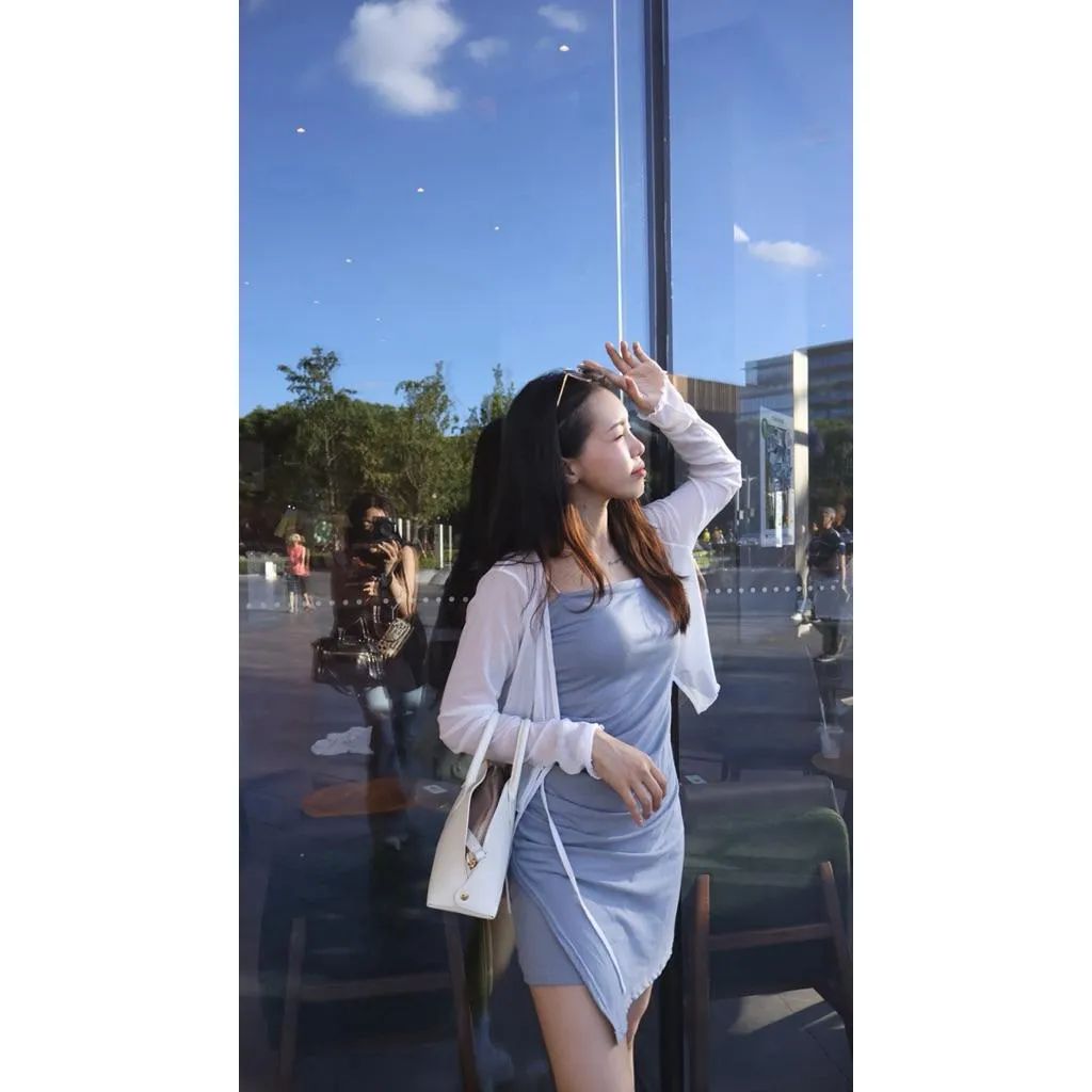 短版來了❗️爆款辣辣抓皺吊帶短洋裝
