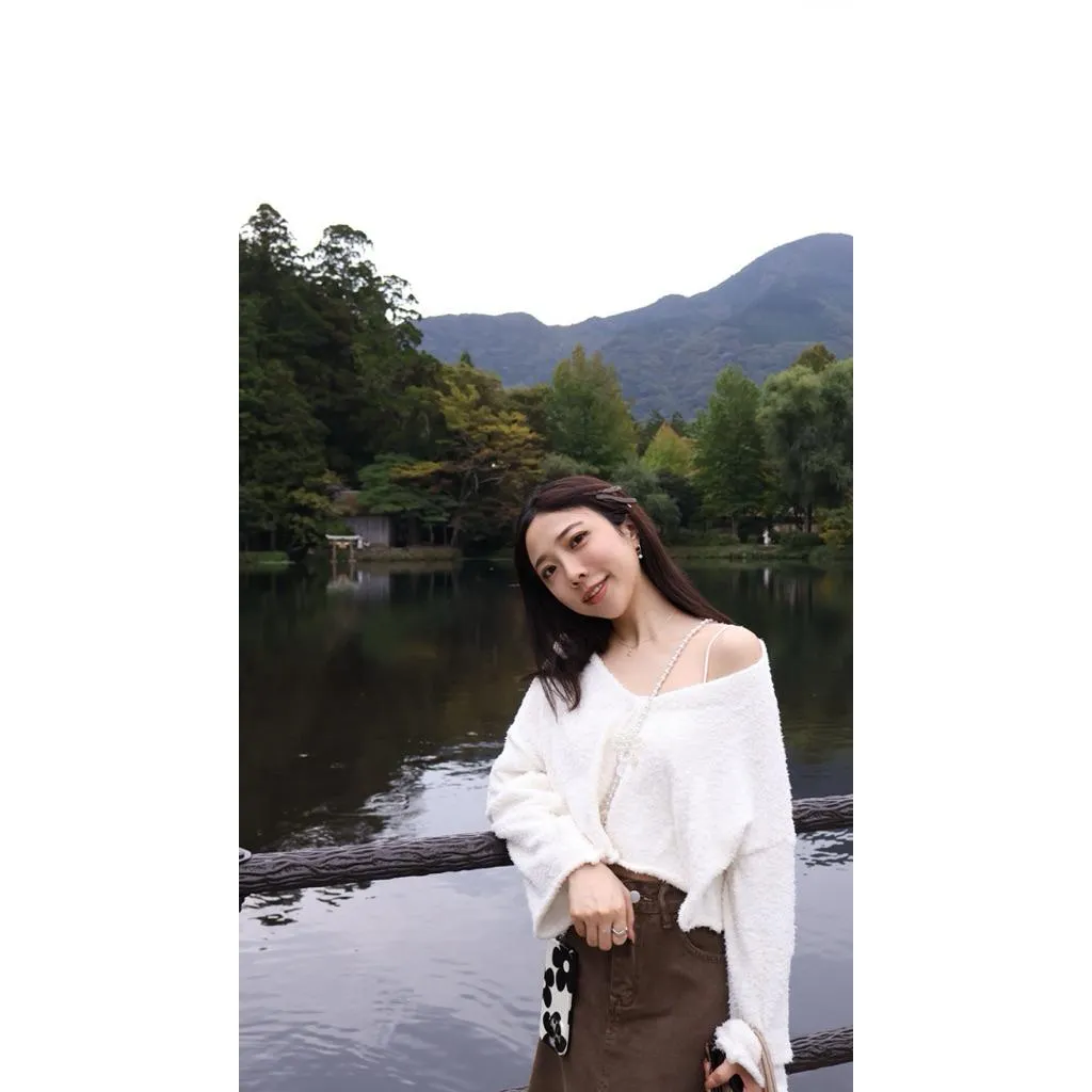 寶寶絨捲邊排釦上衣