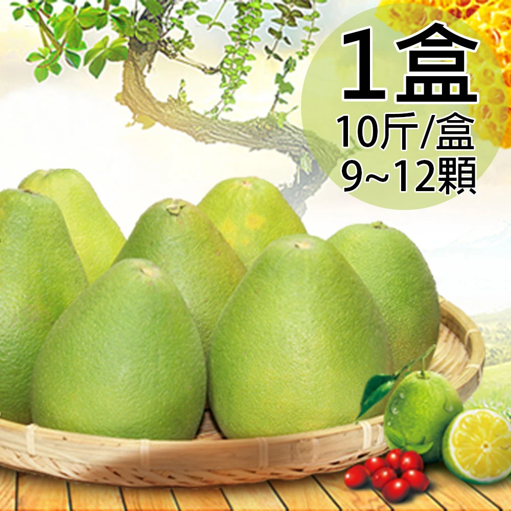 台南麻豆老欉文旦禮盒 10台斤/9~12粒【常溫】