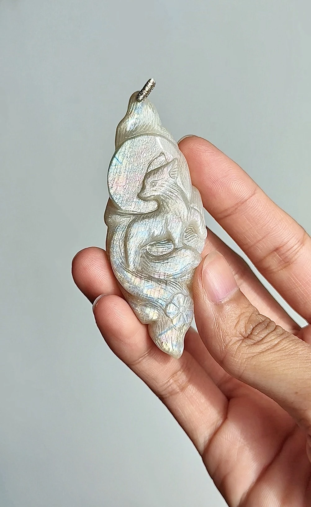 精品 彩月光石 望月狐