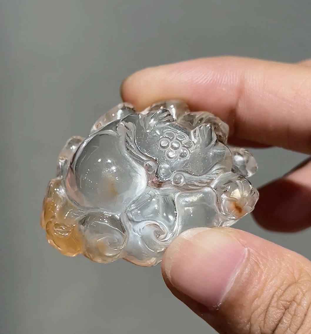 透亮兔毛水晶小狐