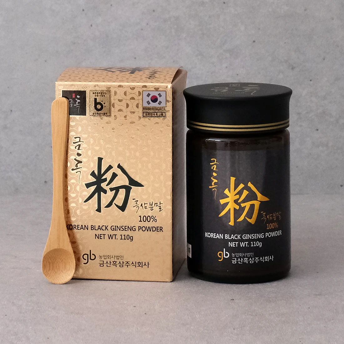 錦黑粉黑蔘粉_금흑분 흑삼분말_Korean Black Ginseng Powder 110g