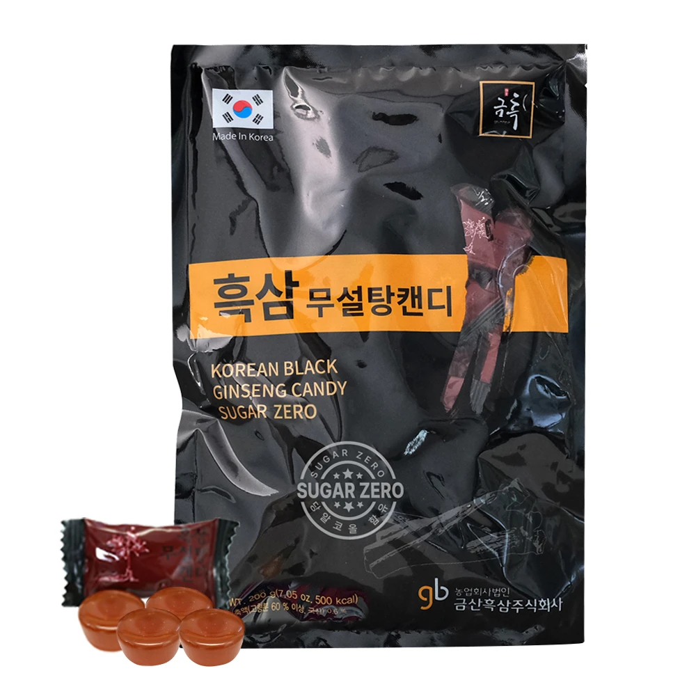 高麗黑蔘無糖糖果_흑삼무설탕캔디_Korean Black Ginseng Sugar Free Candy