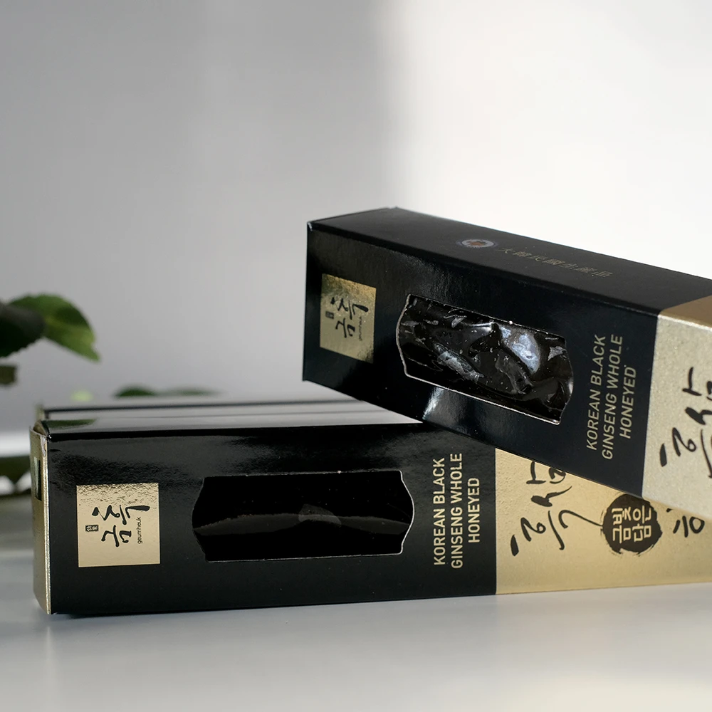 錦黑黑蔘蜜餞_금흑흑삼하늘천과_Korean Black Ginseng Whole Honeyed