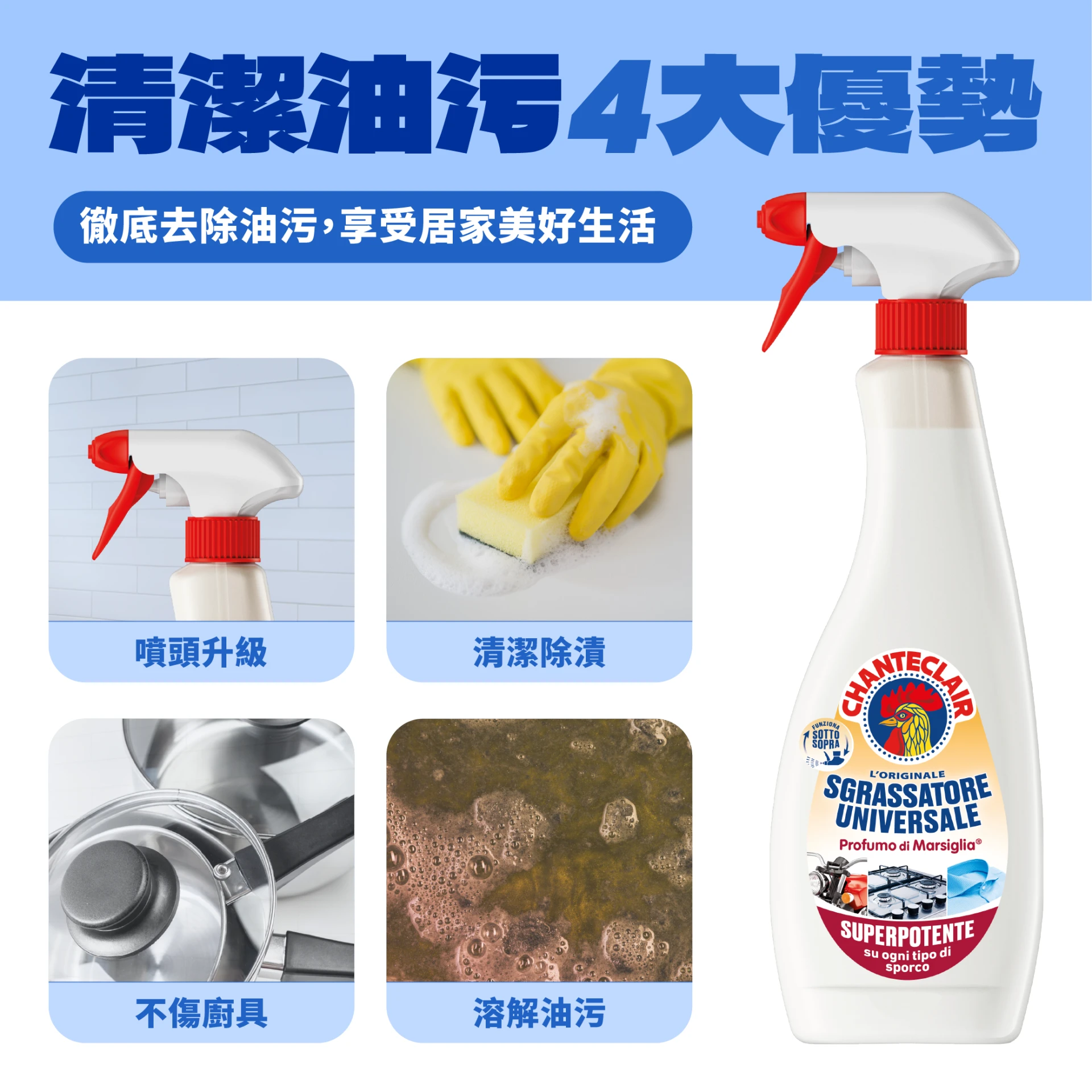 多功能油污淨600ml 人氣綜合香味｜4入
