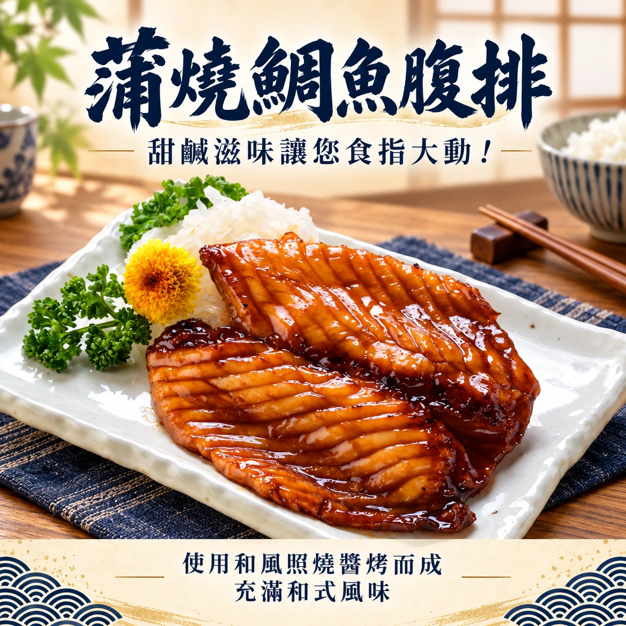 蒲燒鯛魚腹排
