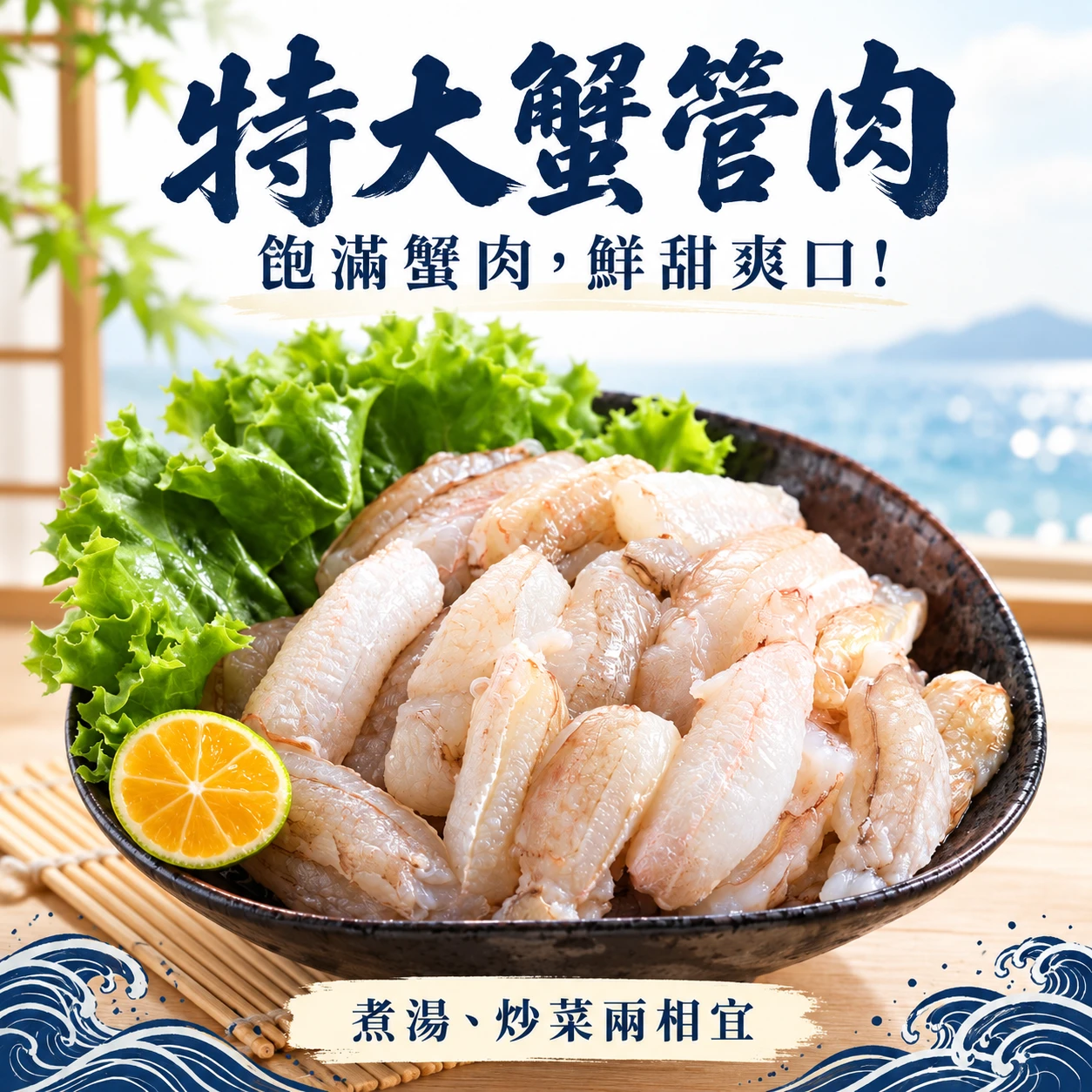 特大蟹管肉
