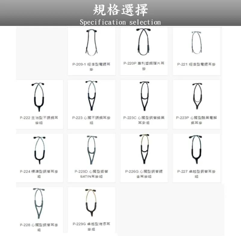 SPIRIT精國P-220P塑鋼彈片耳掛(無Y管)
