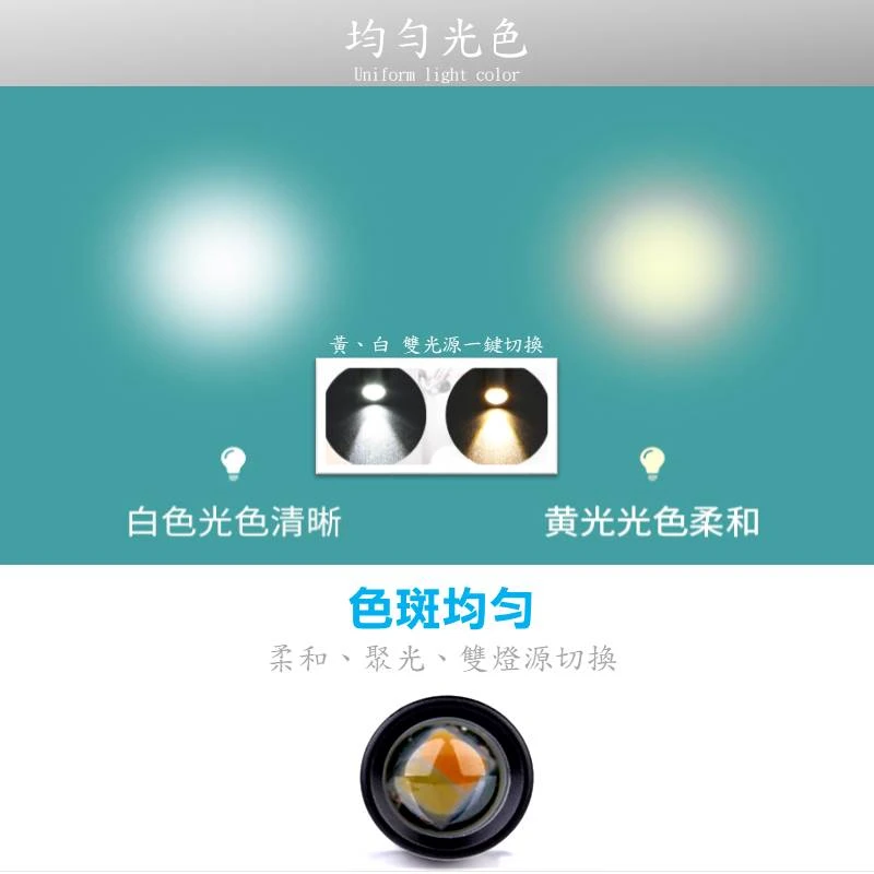 ML01黃白雙光源筆型手電筒(一鍵切換型筆燈)