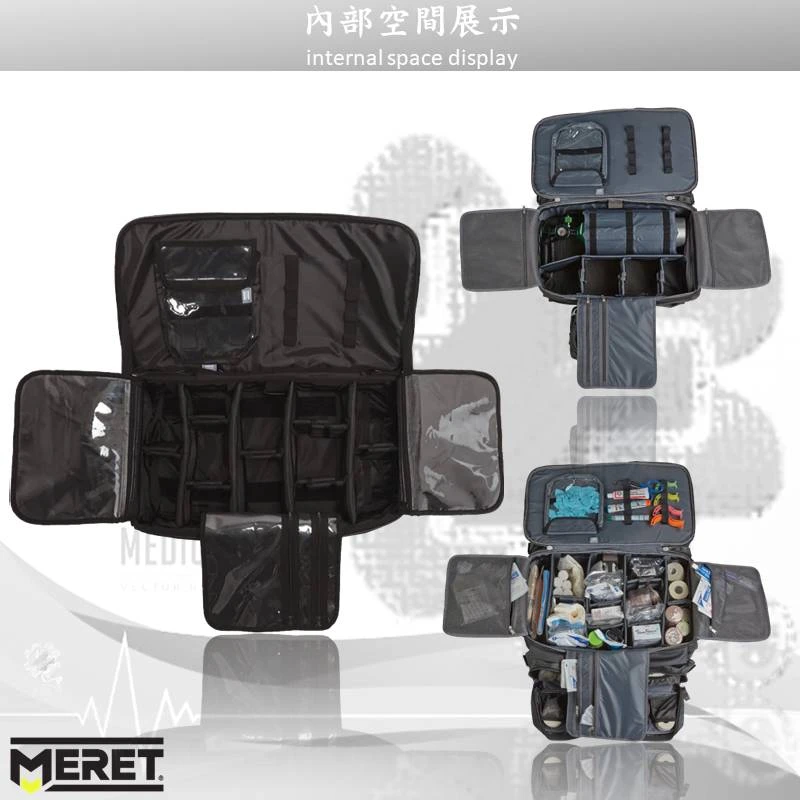 美國MERET M.U.L.E.™ PRO X BLS應急拉桿醫療包 #M8107TB
