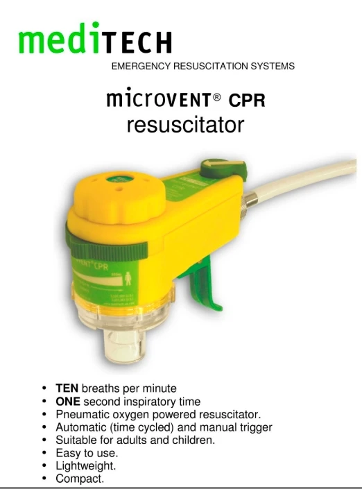 “美迪泰克”氣動力式緊急呼吸器-microvent resuscitator cpr(網路不開放販售)
