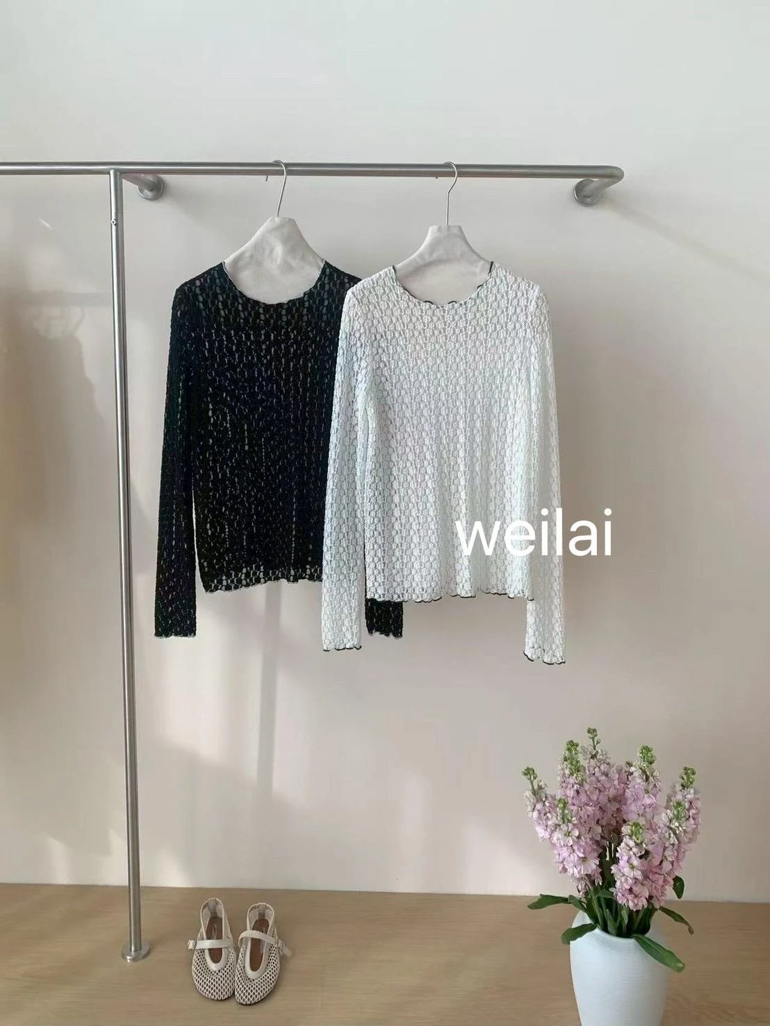 滾邊花紋路內搭 2color