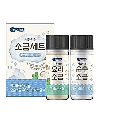 *韓國 Bebecook 寶膳 智慧媽媽 幼兒鹽巴2入組 (80g) / 寶寶福德 天然海鹽 (120g)