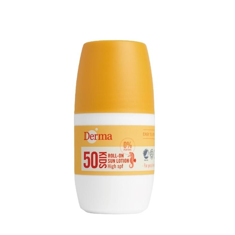 【丹麥 Derma】兒童滾珠防水防曬乳 50ml 海洋友善 無香 無色素 無香精 幼童防曬