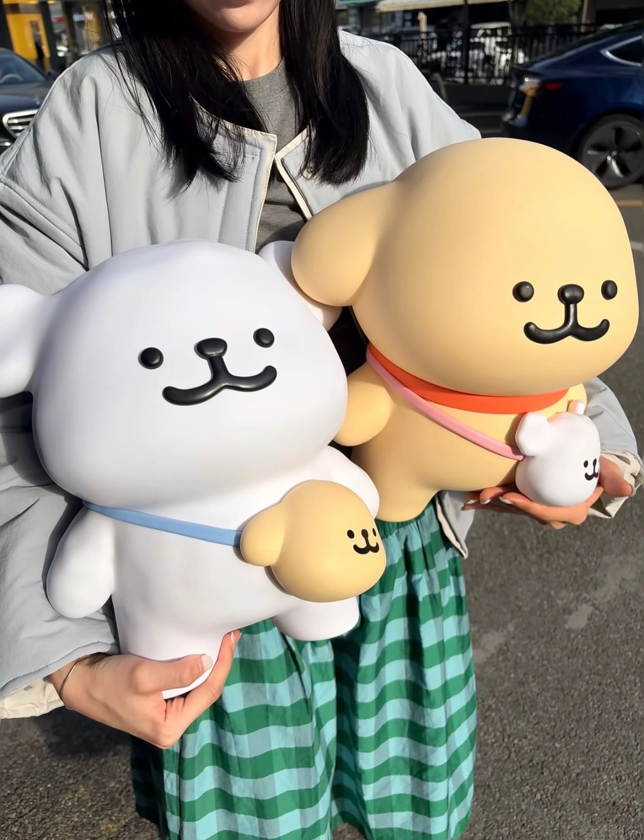 TOYZERO線條小狗巨大存錢筒擺件