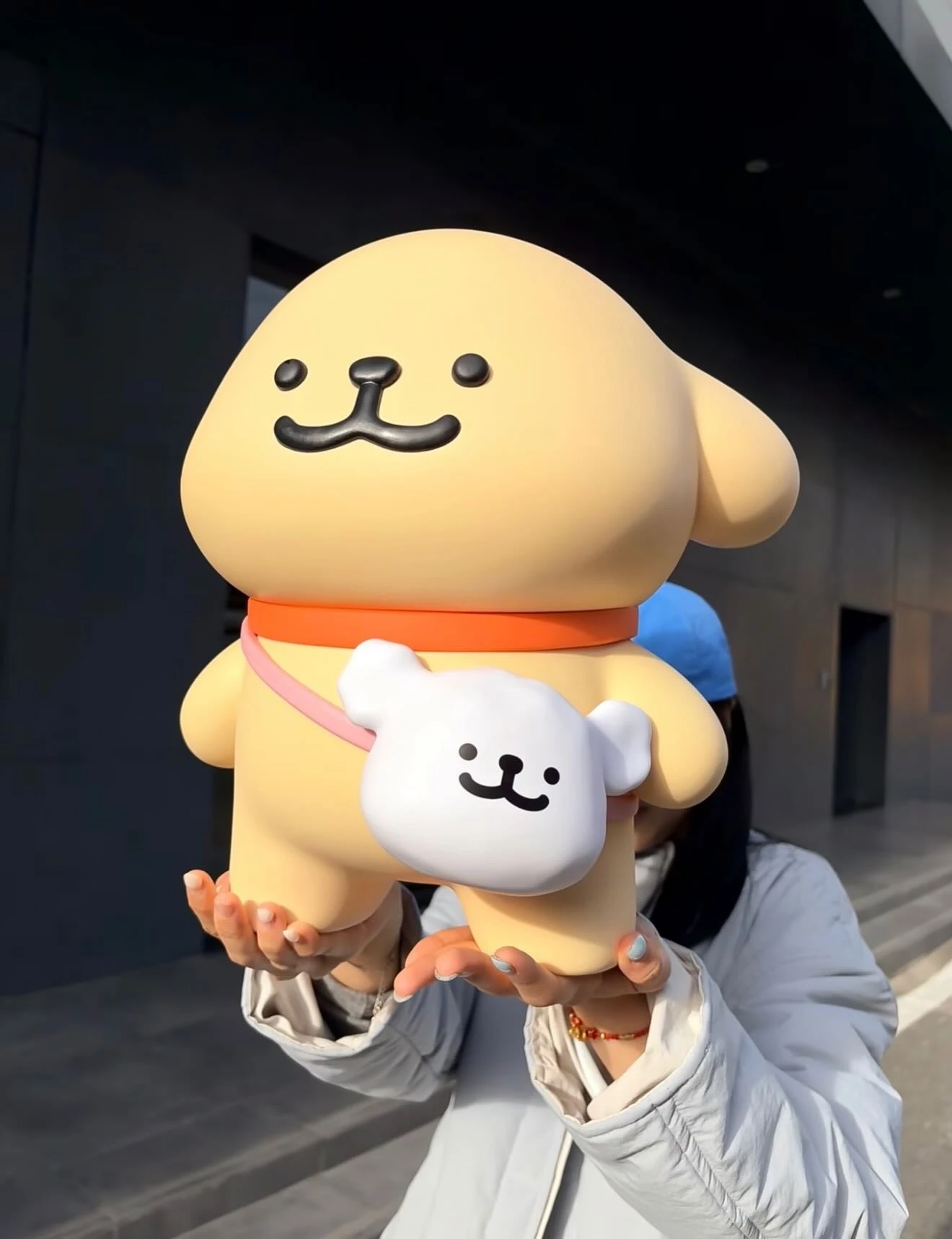 TOYZERO線條小狗巨大存錢筒擺件