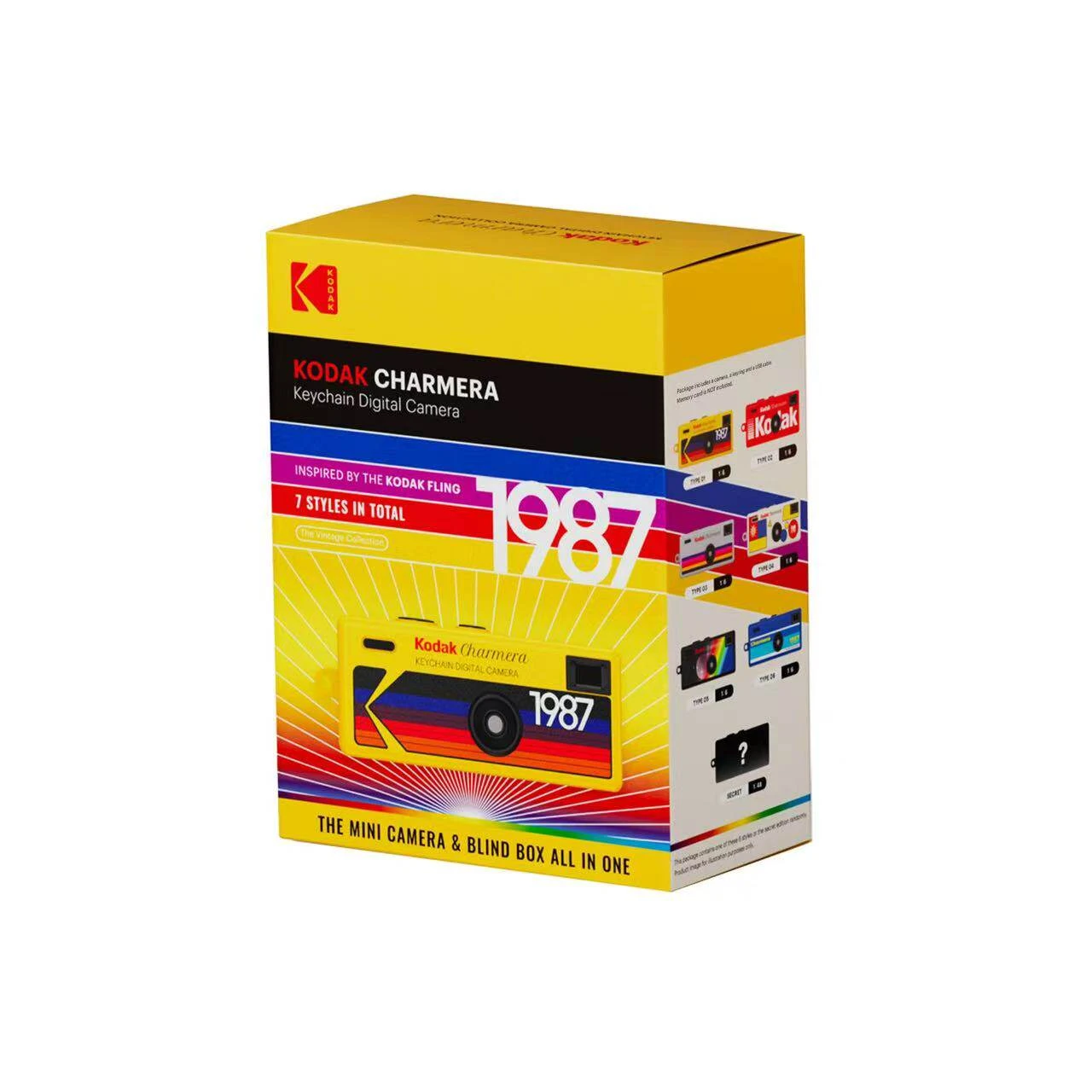 Kodak/柯達 Charmera 鑰匙鏈1987迷你數位相機 盲盒