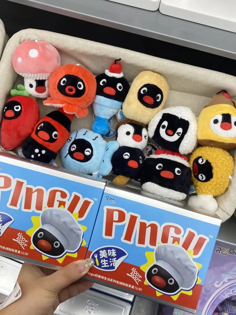 PINGU 企鵝家族 正版授權 美味生活 毛絨 冰箱貼 磁鐵 盲盒 / 預購