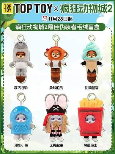 迪士尼動物方城市2尼克與朱迪最佳偽裝者系列手辦盲盒