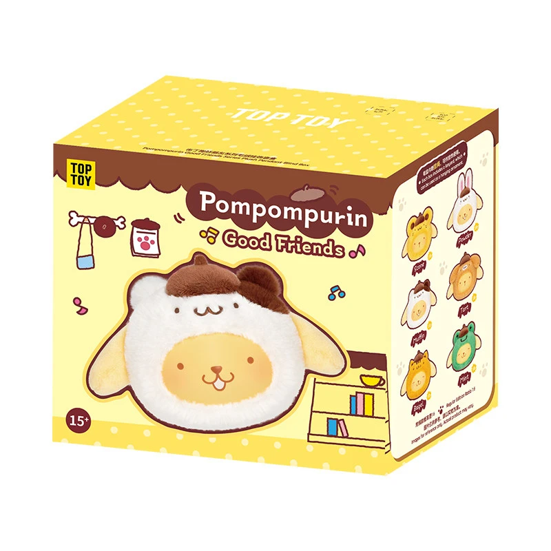 三麗鷗 Pompompurin × TOP TOY —「布丁狗好朋友系列」毛絨掛件盲盒