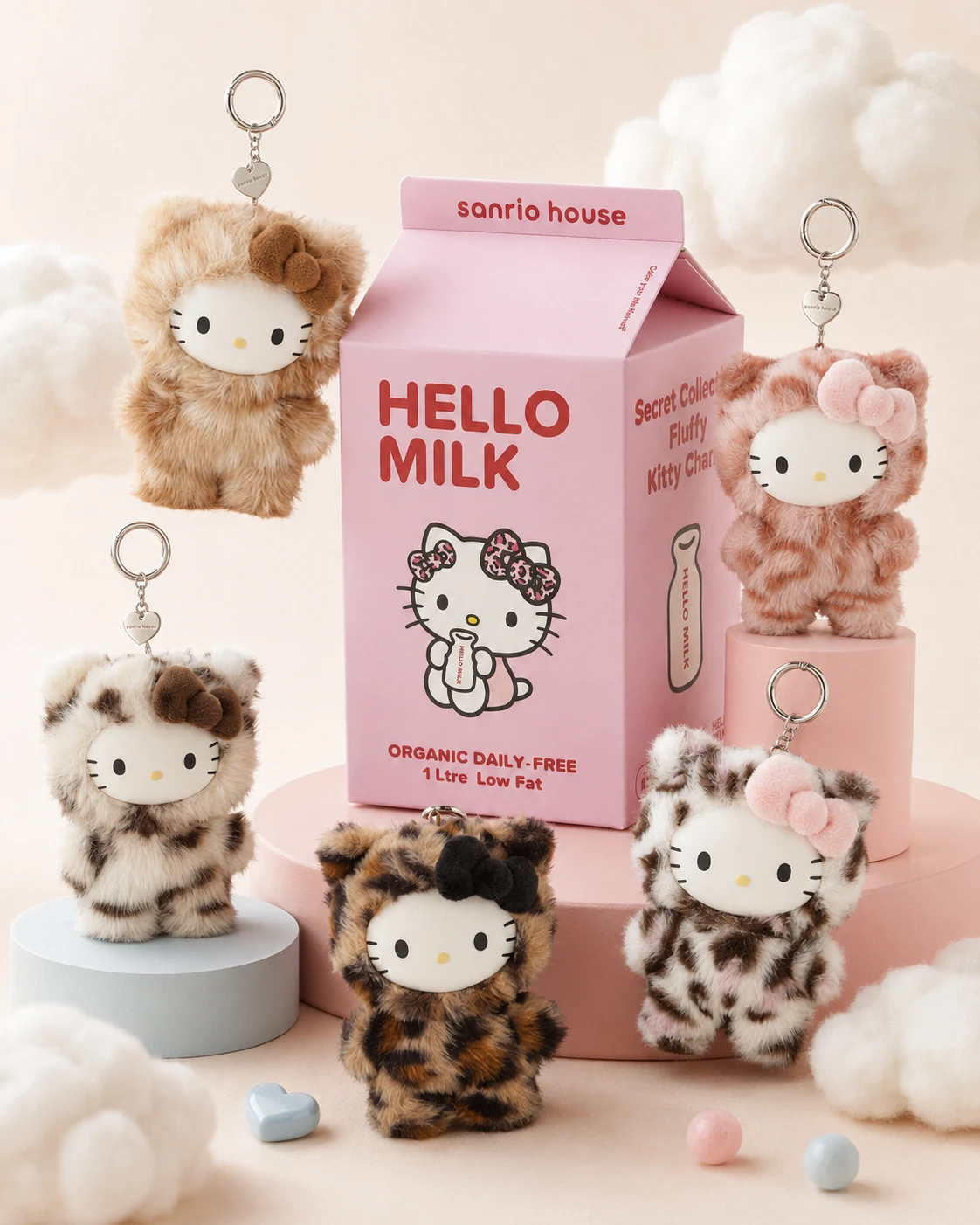 🎀 Sanrio House Hello Kitty 蓬鬆動物造型吊飾第二彈 隨機盲盒