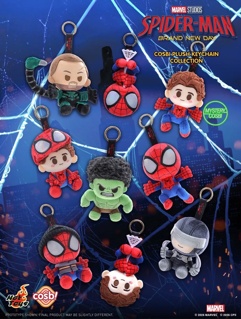 HOT TOYS 蜘蛛人 重生日 毛絨掛件盲盒