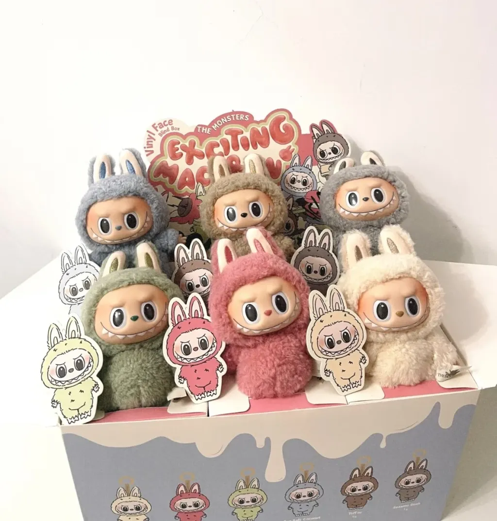 POPMART泡泡瑪特THE MONSTERS LABUBU MACARON心動馬卡龍一代搪膠盲盒毛絨公仔掛件