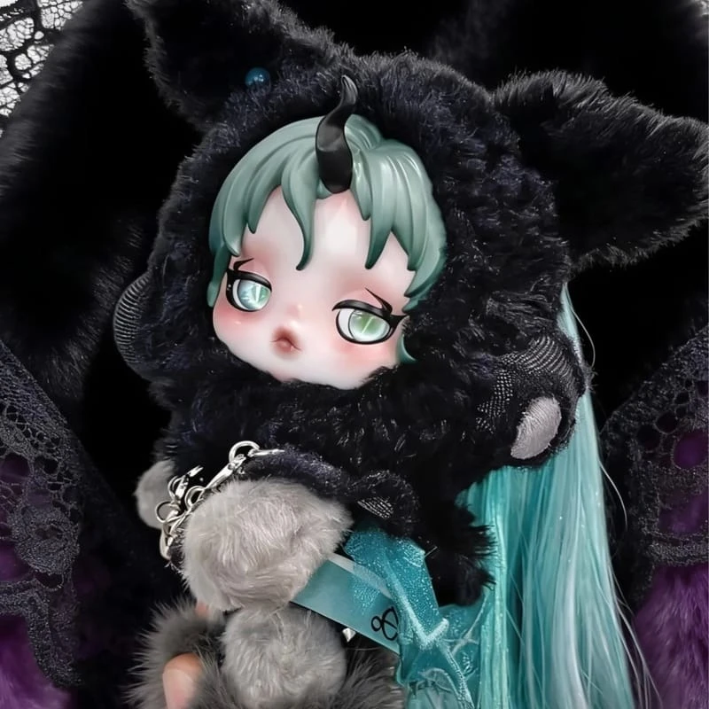 POPMART泡泡瑪特 SKULLPANDA小馬寶莉系列搪膠毛絨公仔掛件盲盒