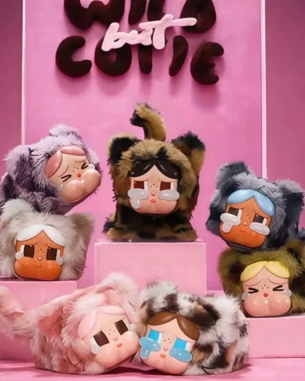 POPMART泡泡瑪特 CRYBABY豹豹猫猫系列毛絨公仔掛件盲盒禮物