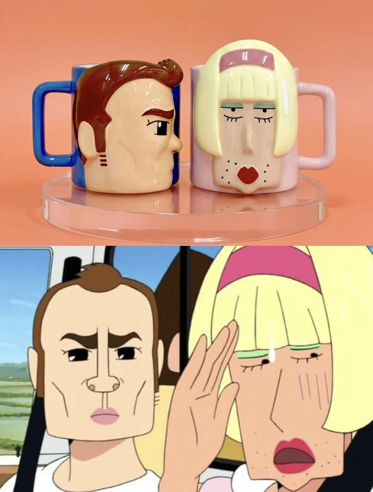蠟筆小新雙魔馬克杯對杯｜女裝廣志＆卡車男