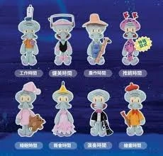 海綿寶寶 X11比奇堡章魚哥的一天系列毛絨擺件盲盒潮玩禮物