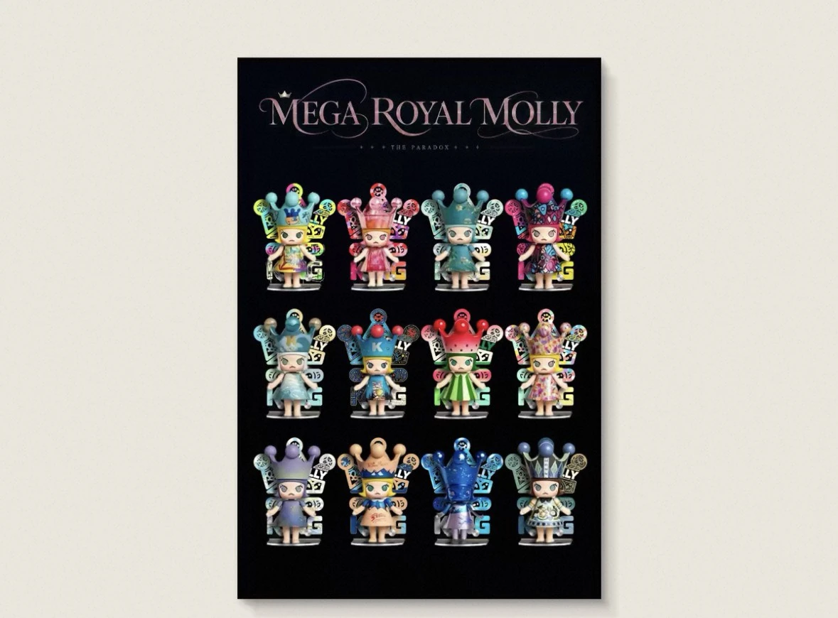 MEGA ROYAL MOLLY100%週年展示盒泡泡瑪特展示盒子