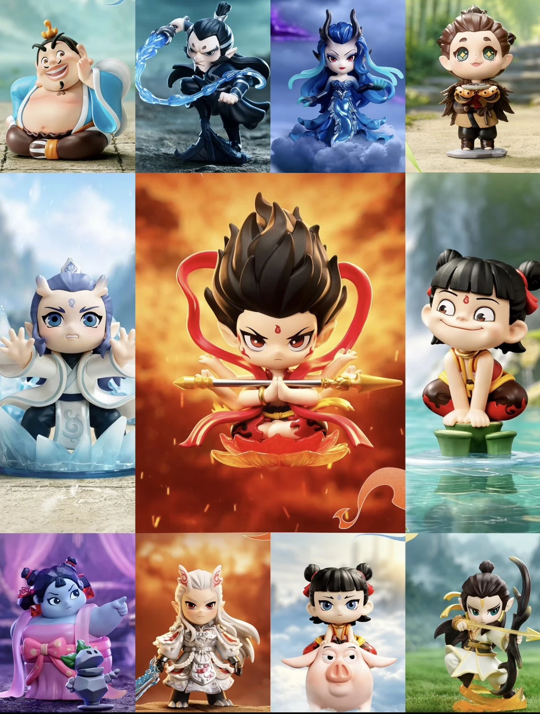 POPMART泡泡瑪特《哪吒之魔童鬧海》經典角色系列盲盒擺件